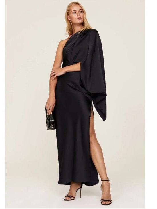 significant other Dresses & Skirts - Significant Other Kelsie Dress One Shoulder Draped Midnight Navy women’s size 6